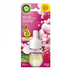 AIR WICK Essential Oils Wkład do elektrycznego odświeżacza powietrza Kwiat Wiśni i Soczyste Maliny 19 ml