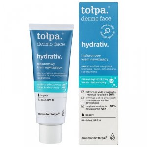 TOŁPA Dermo Face Hydrativ Hialuronowy Bogaty Krem nawilżający SPF10 na dzień 40 ml 