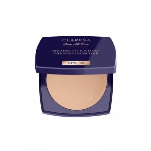 CLARESA Protective Stone Pressed Powder Puder prasowany utrwalający z filtrem SPF 30 Universal 10 g 