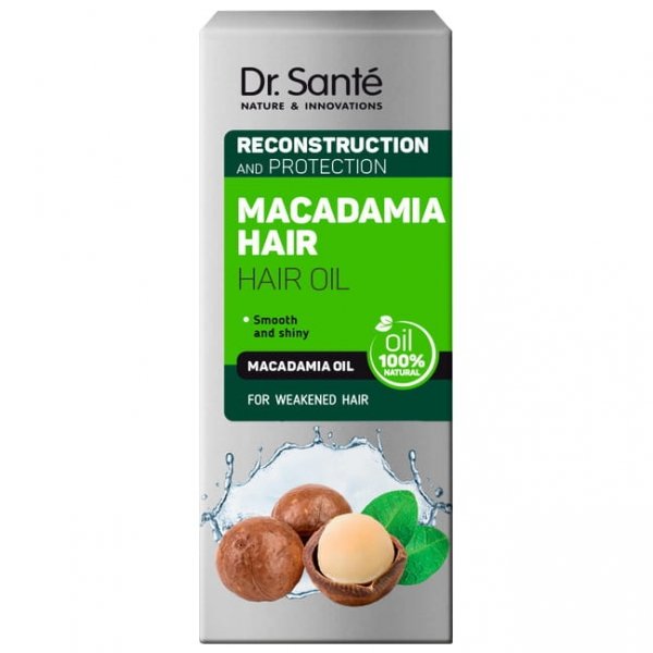 Olejek do Włosów Odbudowa i Ochrona, Dr.Sante Macadamia Hair, 50ml