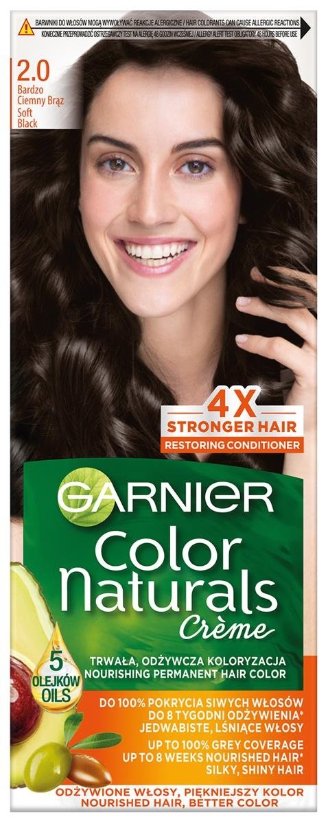 GARNIER Color Naturals Farba nr 2 - Bardzo Ciemny Brąz  1op.