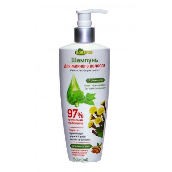 Ziołowy Szampon do Włosów Przetłuszczających się, Adverso, 250ml
