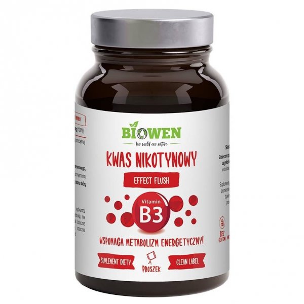 Kwas Nikotynowy - Witamina B3, Biowen, 120g