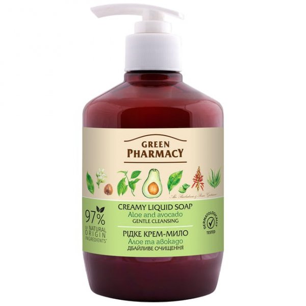 Mydło w płynie Aloe vera i Awokado Green Pharmacy, 460ml