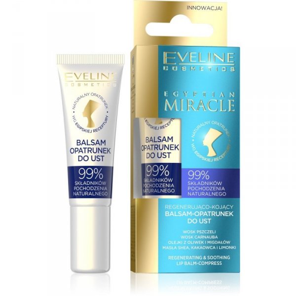 EVELINE Egyptian Miracle Regenerująco-kojący balsam-opatrunek do ust 12 ml