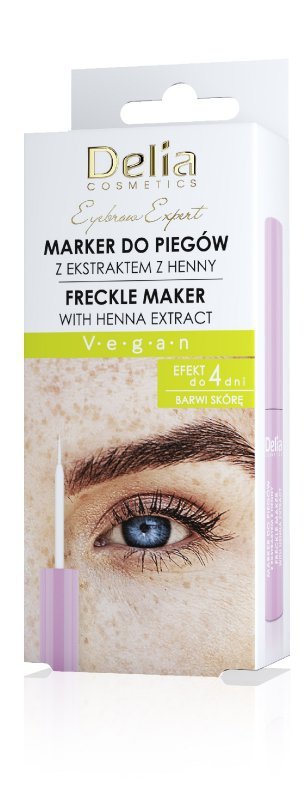 DELIA Eyebrow Expert Marker do piegów z ekstraktem z henny 4 ml