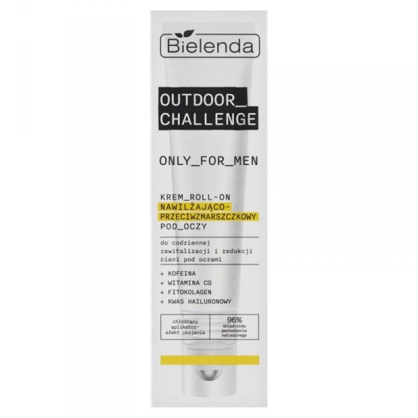 BIELENDA Only For Men Outdoor Challenge Krem roll-on nawilżająco-przeciwzmarszczkowy pod oczy dla mężczyzn 15 ml