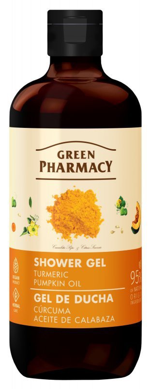 GREEN PHARMACY Żel pod prysznic - Kurkuma + Olejek Dyniowy 500 ml