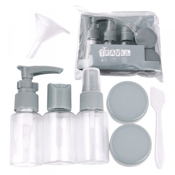 ECARLA Zestaw pojemniczków i akcesoriów podróżnych 7w1 KS122SZ