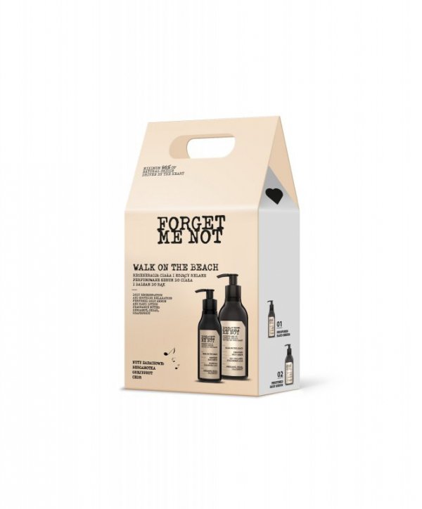 FORGET ME NOT Zestaw prezentowy Walk on the beach (Serum do ciała 400ml + Serum do rąk 300ml)