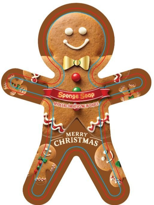 HURREM SULTAN Sponge Soap Mydełko świąteczne w gąbce do kąpieli Piernik