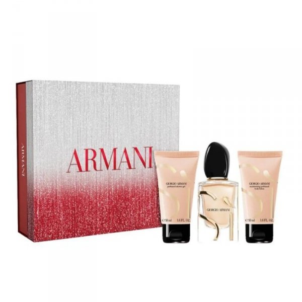 GIORGIO ARMANI Si Intense Zestaw Woda perfumowana 50 ml + Balsam do ciała 50 ml + Żel pod prysznic 50 ml