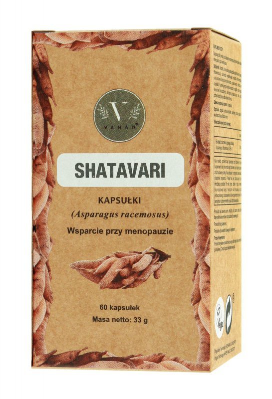 VANAN Shatavari Suplement diety wspomagający układ rozrodczy i hormonalny Kapsułki 60 szt.