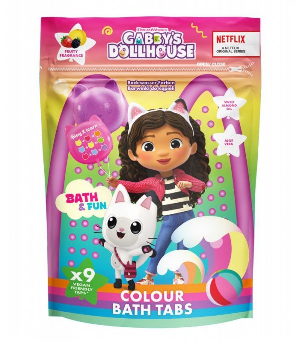 GABI KOCI DOMEK Barwinki koloryzujące do kąpieli Jeżyna pomelo truskawka (9x16g) 144 g