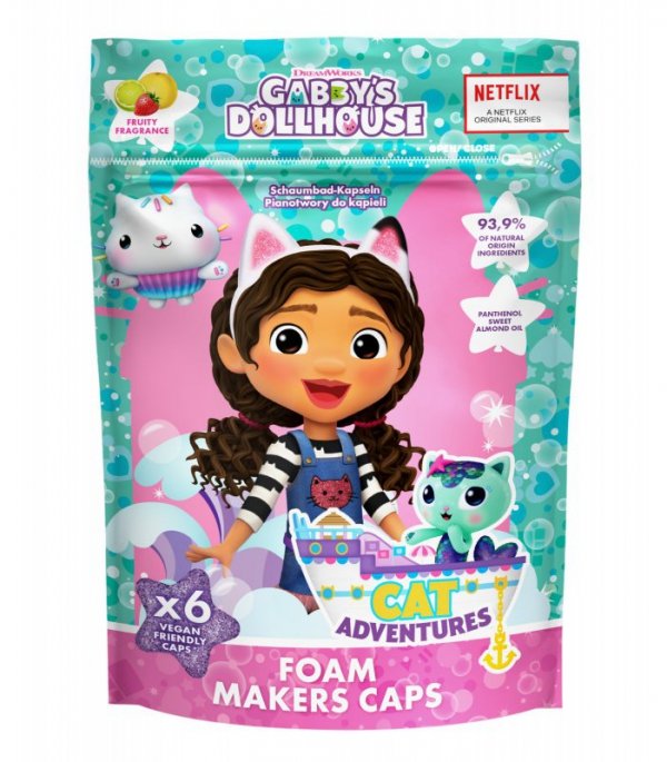 GABI KOCI DOMEK Pianotwory do kąpieli truskawka limonka pomelo (6x16g) 96 g