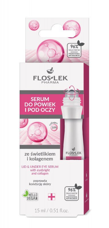 FLOSLEK Serum do powiek i pod oczy ze świetlikiem i kolagenem 15 ml