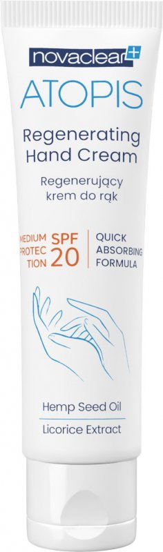 NOVACLEAR Atopis SPF 20 Krem do rąk z organicznym olejem konopnym 50 ml
