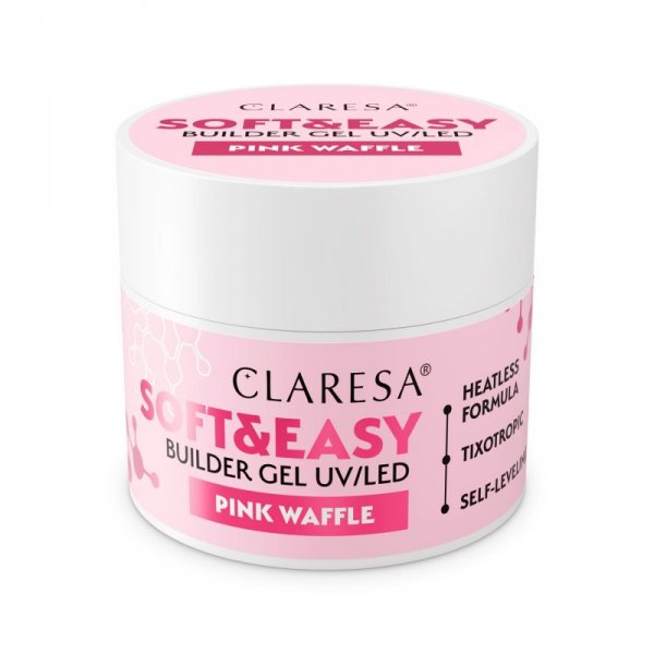 CLARESA Soft&Easy Żel budujący do paznokci Pink Waffle 45 g