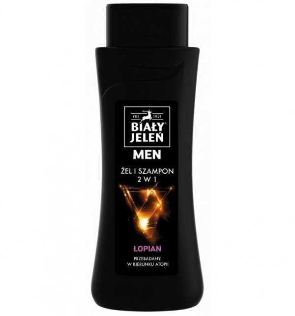 Biały Jeleń for Men Szampon Żel hipoalergiczny 2w1 z łopianem  300ml
