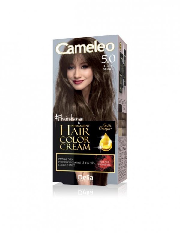 DELIA COSMETICS CAMELEO OMEGA Farba permanentna 5.0  Light Brown