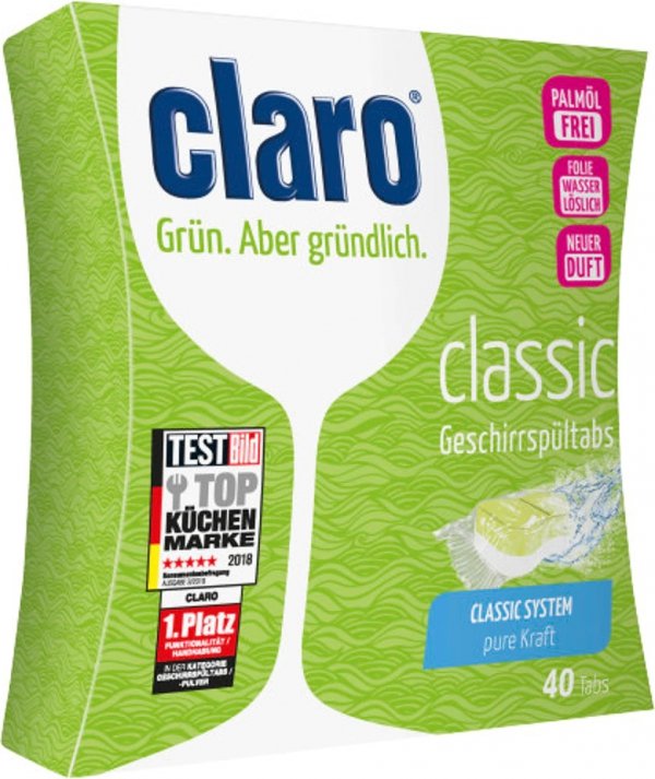 Claro Classic Tabletki do zmywarki, 40 sztuk