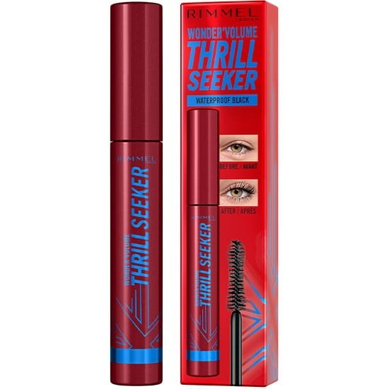 RIMMEL Wonder Volume Thrill Seeker Tusz do rzęs zwiększający objętość wodoodporny Czarny 8 ml