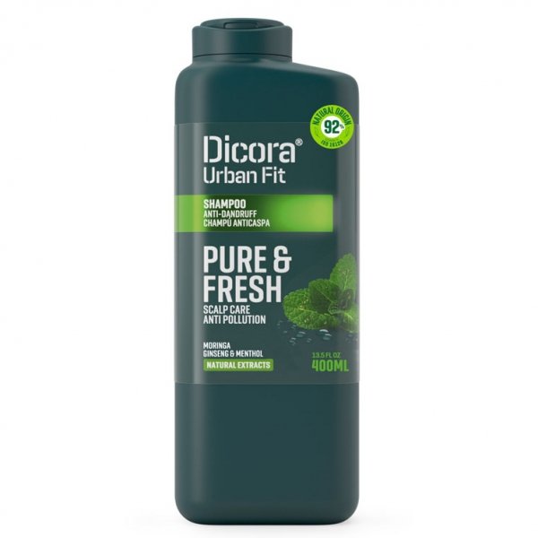 DICORA Urban Fit Pure&Fresh Szampon przeciwłupieżowy do włosów 2w1 400 ml