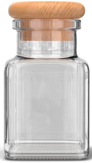 Słoik z Drewnianym Zamknięciem - 150 ml