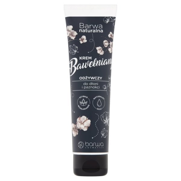 BARWA Naturalna Krem Bawełniany do dłoni i paznokci - odżywczy  100ml
