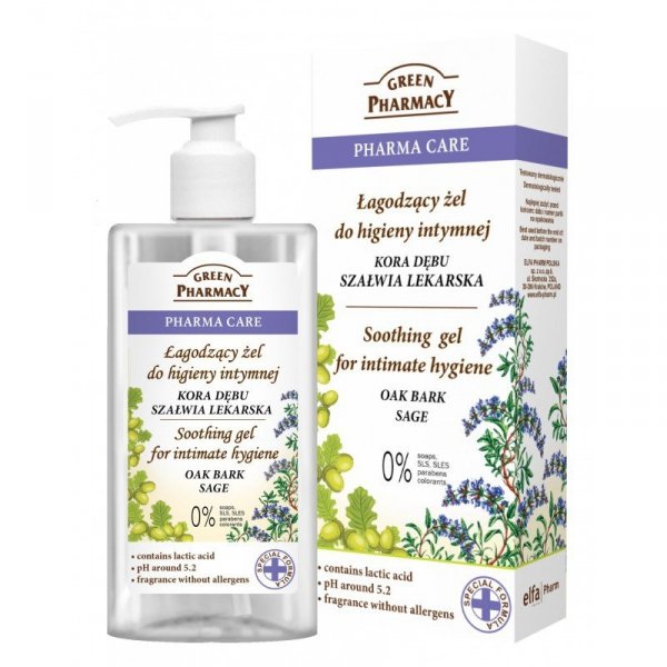 Green Pharmacy Pharma Care Żel do higieny intymnej łagodzący Kora Dębu-Szałwia  300ml
