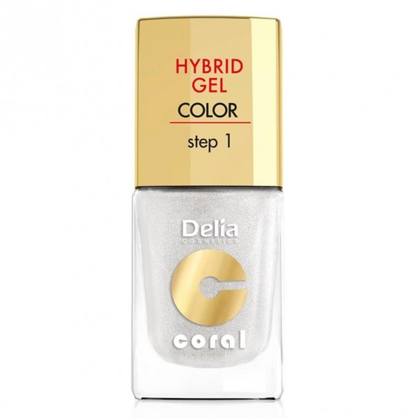 Delia Cosmetics Coral Hybrid Gel Emalia do paznokci nr 32 biały perłowy 11ml
