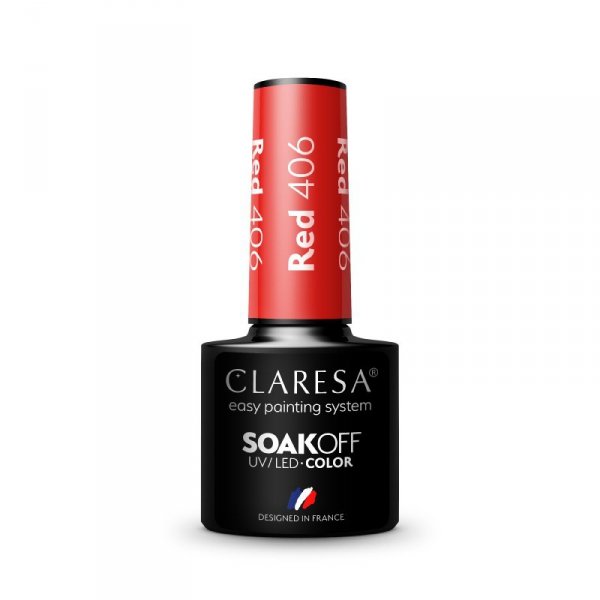 CLARESA Lakier hybrydowy Red nr 406 5g