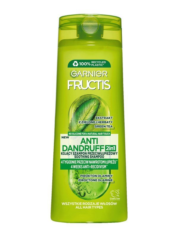 GARNIER Fructis Kojący szampon przeciwłupieżowy do włosów 2w1 400 ml