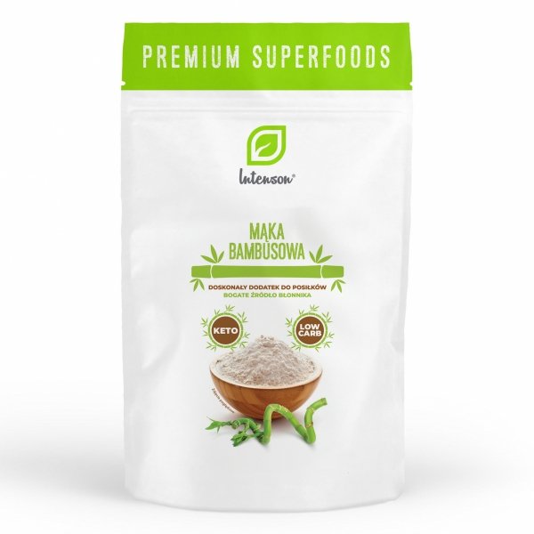 Błonnik bambusowy w proszku (Mąka bambusowa KETO), Intenson, 500g