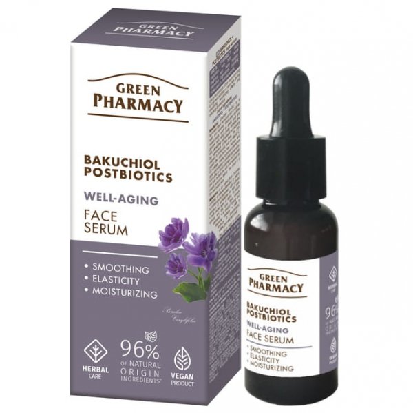 Bakuchiol i Postbiotyki Serum do twarzy, Green Pharmacy, 30ml