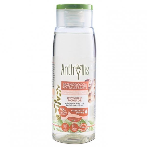 Bio Rewitalizujący żel pod prysznic z ekstraktami z organicznego kardamonu i imbiru, Anthyllis, Pierpaoli, 300 ml