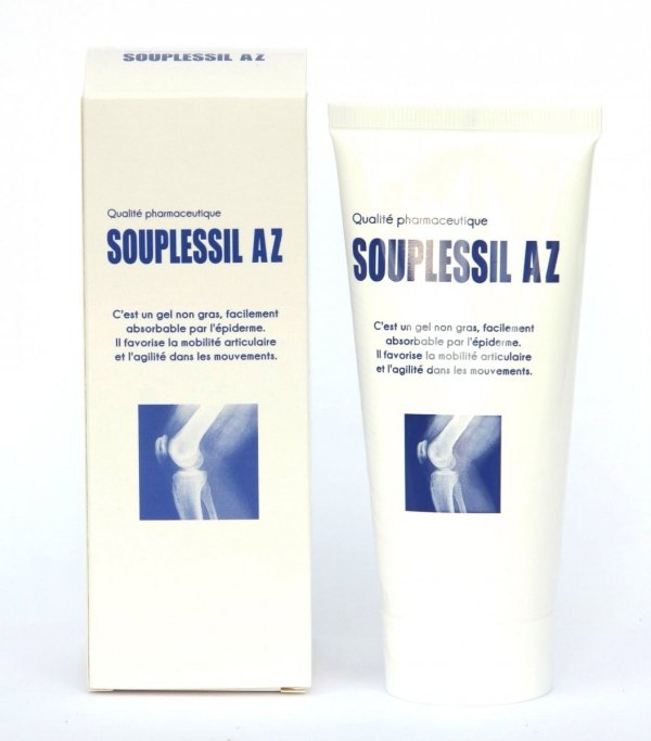 Souplessil AZ, Массажный Гель для Суставов и Позвоночника, 100мл
