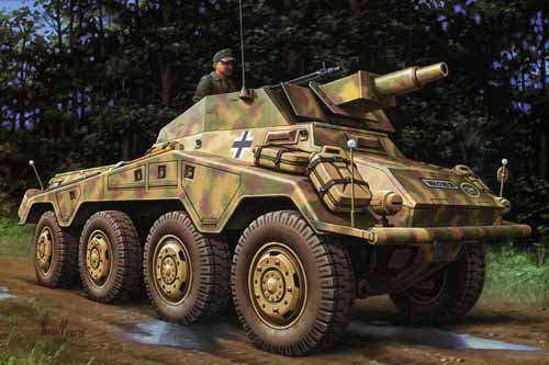 Hasegawa MT54 1/72 Sd.Kfz.234/3 8-Rad Schwere Panzerspahwahen 'STUMMEL' (Germany Army Armoured Patrol Car)