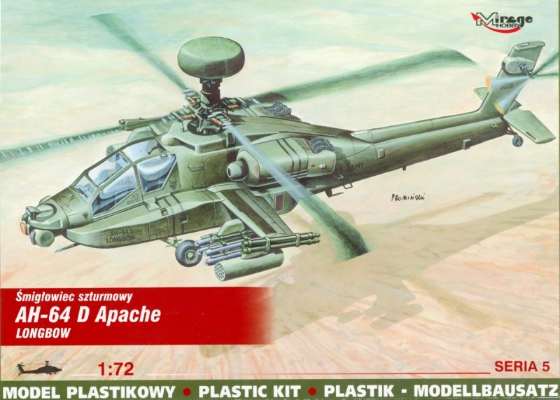 Mirage 72054 1/72 AH-64D Apache Longbowe śmigłowiec szturmowy