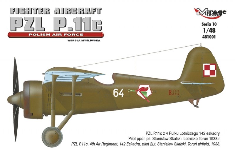 Mirage 481001 1/48 PZL P.11c wersja myśliwska