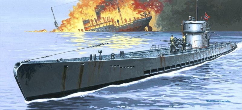Mirage 40041 1/400 U-176 typ U-IX C Turm II niemiecki okręt podwodny