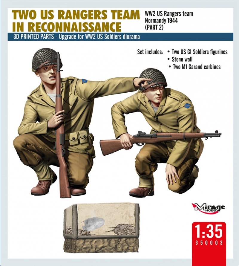 MIRAGE 350003 1:35 TWO US RANGERS TEAM IN RECONNAISSANCE