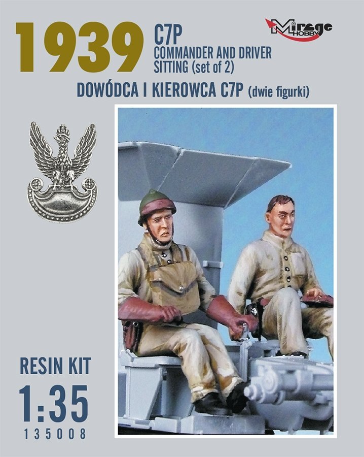 Mirage 135008 1:35 Dowódca i Kierowca C7P (2 Figurki) (Rok 1939) [resin Kit] 