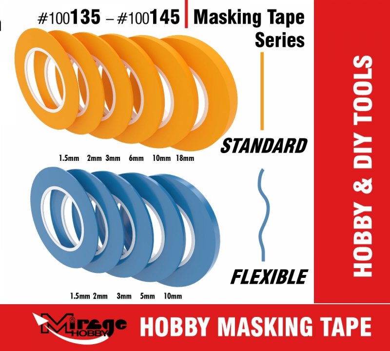 MIRAGE 100141 FLEXIBLE MASKING TAPE 1.5mm (18m) (taśma maskująca) 