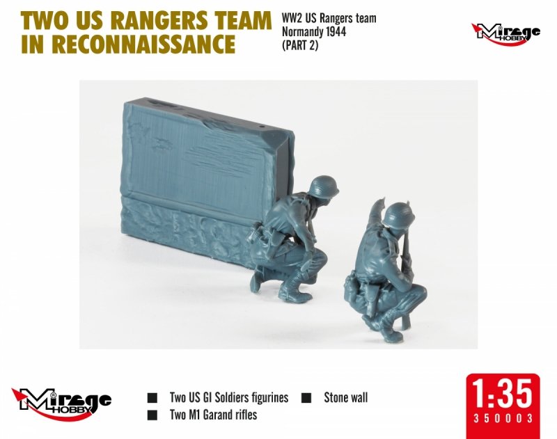MIRAGE 350003 1:35 TWO US RANGERS TEAM IN RECONNAISSANCE