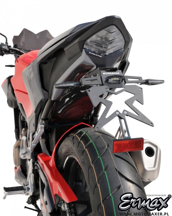 Mocowanie rejestracji + wypełnienie zadupka ERMAX UDT FENDER ELIMINATOR Honda CB500F 2016 - 2018