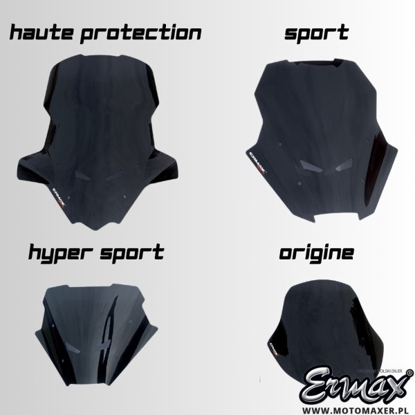 Szyba ERMAX SCOOTER HIGH z osłonami na ręce 67 cm Honda Forza 750 2025