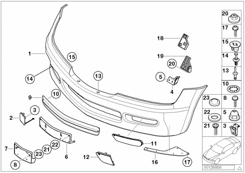  ZAŚLEPKA HALOGENU LEWA R4 BMW Z3 8397865 W PRZEDNI ZDERZAK 