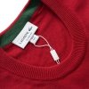 Lacoste sweter męski bordowy klasyczny crew-neck