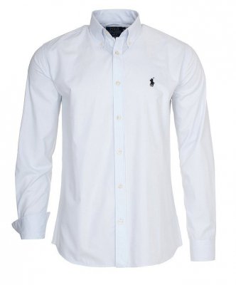 Ralph Lauren koszula męska gładka slim fit biała
